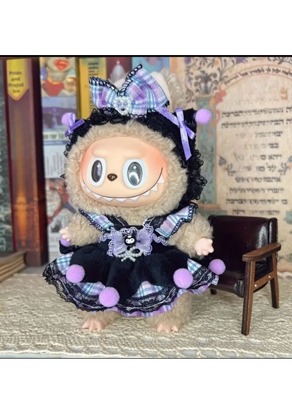 Labubu Bebek Kıyafetleri (Kuromi Ponponlu Desenli) 15-17 cm Bebekler Için Sadece Kıyafet fiyatları