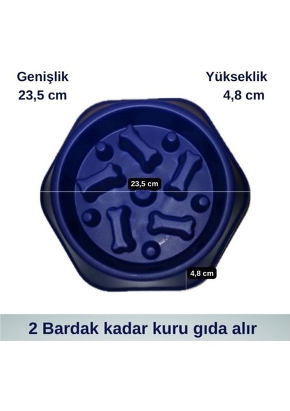 Lacivert Yavaş Yememe Kasesi, Şık ve Kullanışlı Ev Gereçleri