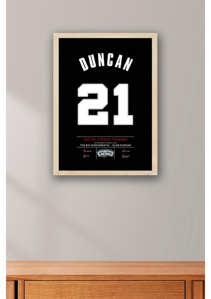 Tim Duncan Forma Çerçeveli Tablo - Nba San Antonio Spurs Jersey fiyatları