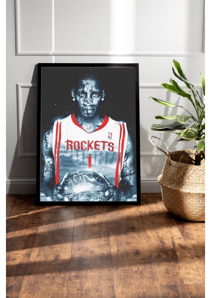 Tracy Mcgrady Çerçeveli Tablo - Houston Rockets Nba Posteri Tablo fiyatları
