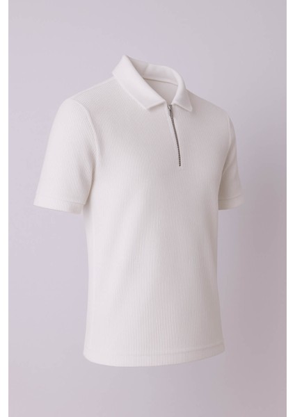 Çelik Raporlu Ribana Ekru Erkek T-Shirt 2978 modelleri