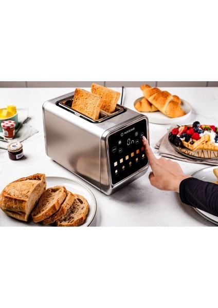 2 Dilimli Akıllı Tost Makinesi, Dokunmatik Ekranlı Paslanmaz Çelik, 850W modelleri