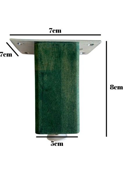 Kale Ayarlı Ahşap Ayak Mobilya Masa ve Dolap Ayağı(Yeşil)(Kayın/gürgen Ağacı) indirimleri