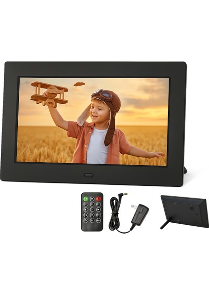 7″ Dijital Fotoğraf Çerçevesi | Hd IPS Ekran | Slayt Gösterisi | Arka Plan Müzik | Saat & Takvim Fonksiyonlu | Uzaktan Kumandalı