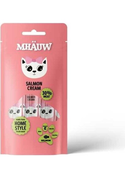 Lezzetli ve Sağlıklı Somonlu Kedi Ödül Maması, 4X15G Pakette