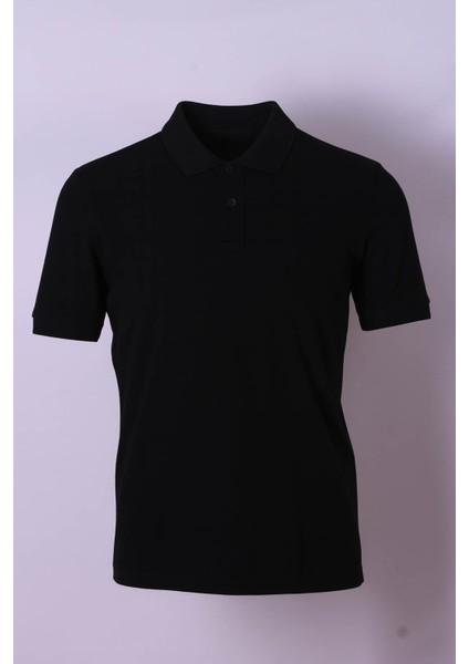 Pike Jakar Yaka Siyah Erkek T-Shirt 2739