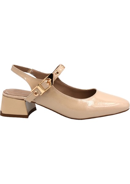 Lake Burnu Kapalı Alçak Topuklu Kadın Ayakkabı Ten fiyatları