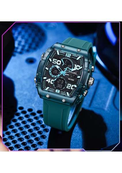 Smael 8109 Chrono Watch Silikon Kordon Lüks Spor Erkek Kol Saati modelleri