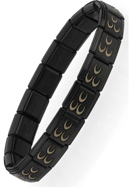 Osmanlı Üç Hilal Bayrağı Italyan Charm Unisex Çelik Bileklik SCB58