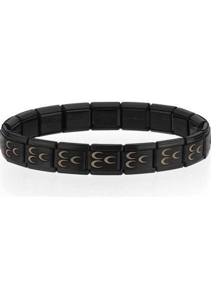 Osmanlı Üç Hilal Bayrağı Italyan Charm Unisex Çelik Bileklik SCB58 fiyatları