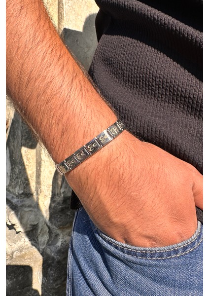 Osmanlı Üç Hilal Bayrağı Italyan Charm Unisex Çelik Bileklik SCB58 modelleri