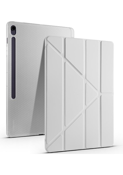 Galaxy Tab S10 Fe+ Plus 13.1" SM-X620 2025 Uyumlu Kapaklı Kılıf Kalem Bölmeli Standlı Uyku Modlu