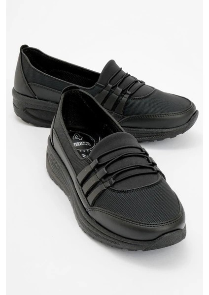 Poli Hafif Taban 4 Nokta Comfort Kadın Ayakkabı Siyah