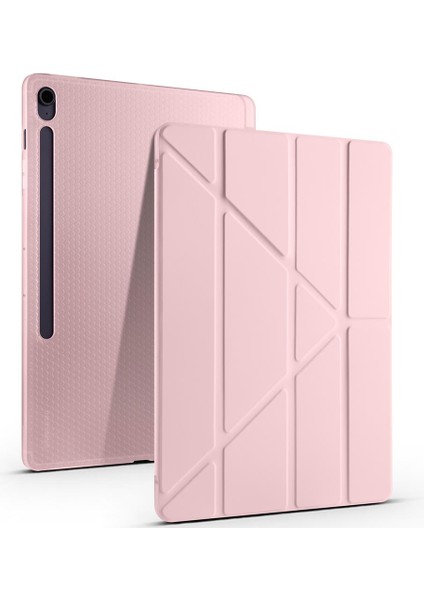 Galaxy Tab S10 Fe+ Plus 13.1" SM-X620 2025 Uyumlu Kapaklı Kılıf Kalem Bölmeli Standlı Uyku Modlu