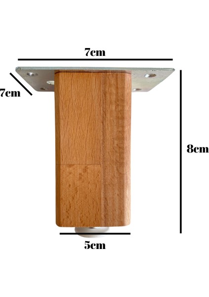 Kale Ayarlı Ahşap Ayak Mobilya Masa ve Dolap Ayağı(Kayın)(Kayın/gürgen Ağacı) indirimleri