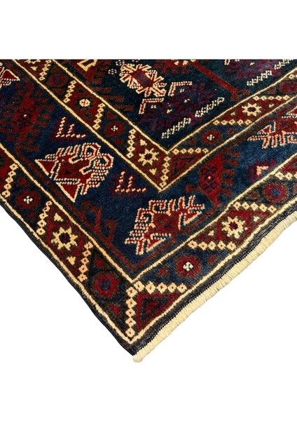 El Dokuma Sıfır Eski Döşemealtı Halısı 125X190 Lacivert Kök Boya fiyatları
