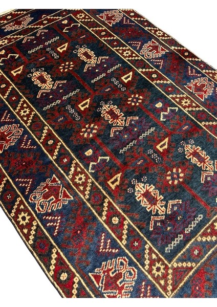 El Dokuma Sıfır Eski Döşemealtı Halısı 125X190 Lacivert Kök Boya indirimleri