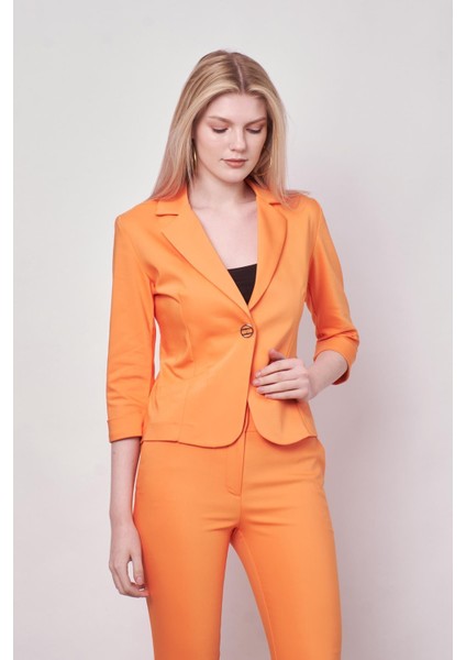 Yakalı Flato Cepli Capri Truvakar Kol Kısa Blazer Hafif Likralı Pamuklu Kumaş Ceket-Mango fiyatları