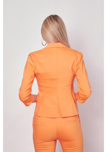 Yakalı Flato Cepli Capri Truvakar Kol Kısa Blazer Hafif Likralı Pamuklu Kumaş Ceket-Mango modelleri