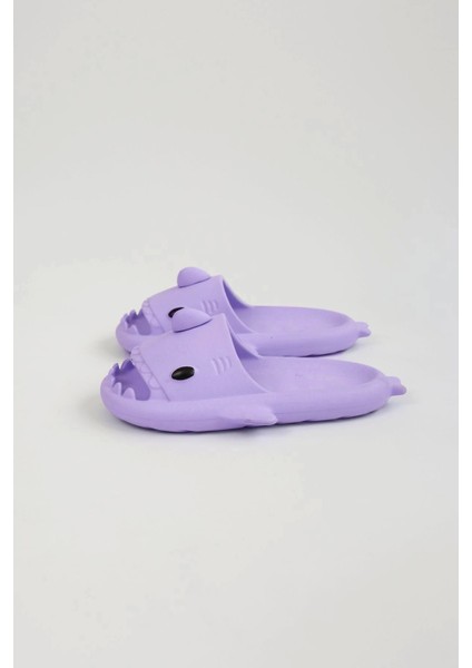 WG500 Köpekbalığı Mor Unisex Tam Ortopedik Terlik Shark Slides