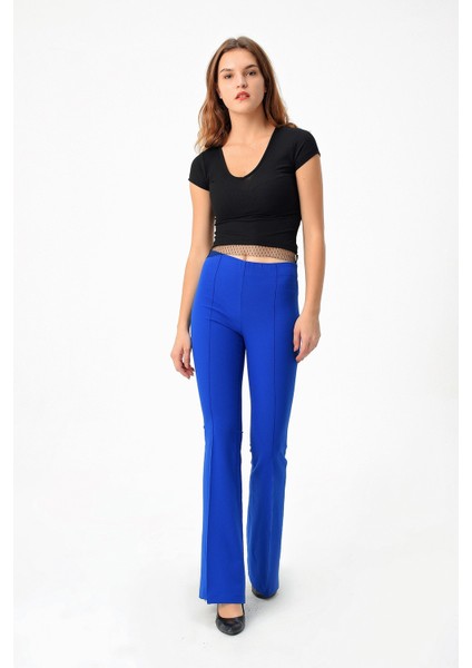 Kadın 2412 Saks Pantolon