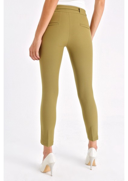 Yüksek Bel Kemerli D Tokalı Ofis Pantalon fiyatları