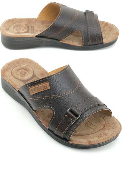 Erkek Yazlık Pu Taban Suni Deri Koleksiyon Rahat Taban Günlük Terlik