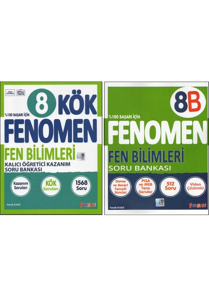 Fenomen 8.sınıf Kök+Fenomen 8b Fen Bilimleri (2 Kitap)