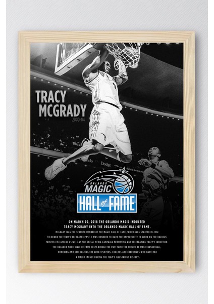 Tracy Mcgrady Çerçeveli Tablo - Basketbol Nba Posteri Tablo