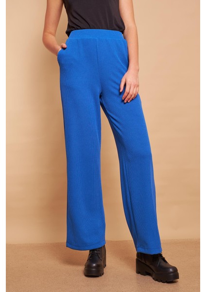 Yüksek Bel Yan Cepli Yürüyüş Triko Pantolon- Sax fiyatları