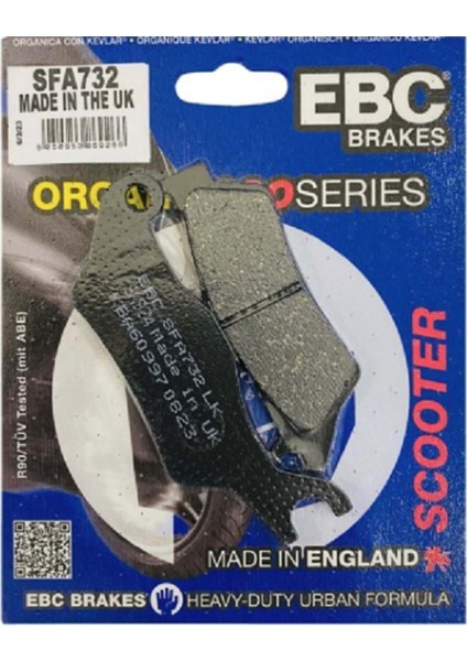 Ebc Brakes Sfa Serisi Hero Dash Organik Disk Fren Balata