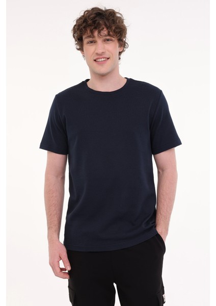 MB CZ JK 11BS101 5FX Lacivert Erkek Kısa Kol T-Shirt