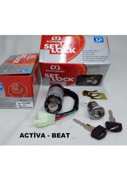 Activa-Beat Kontak Seti (Kontak,kilit)
