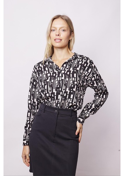 Kadın Cep Detaylı Diz Üstü Hafif Likralı Pamuklu Kumaş Kalem Etek-Siyah fiyatları