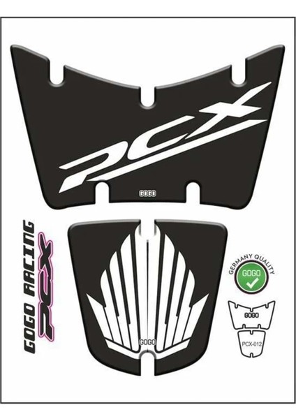 Honda Pcx 2014-2017 Beyaz-Siyah Tank Pad