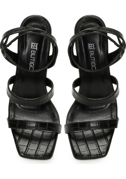 25S-218 5fx Siyah Kadın Topuklu Sandalet fırsatları