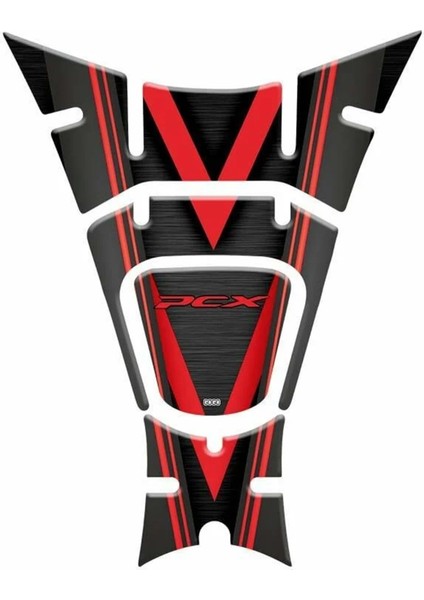 Honda Pcx 2018-2020 Kırmızı-Siyah Tank Pad