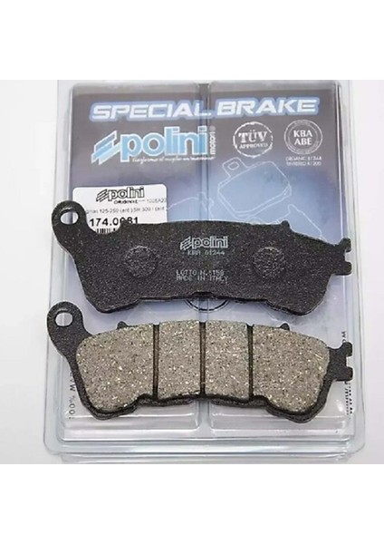 Polini 174-0081 Organik Disk Fren Balata