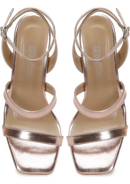 25S-218 5fx Rose Gold Kadın Topuklu Sandalet fırsatları