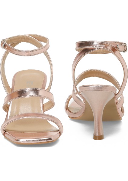 25S-218 5fx Rose Gold Kadın Topuklu Sandalet indirimleri