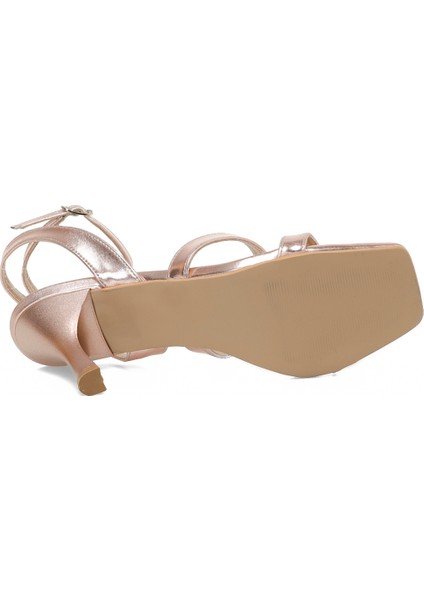 25S-218 5fx Rose Gold Kadın Topuklu Sandalet