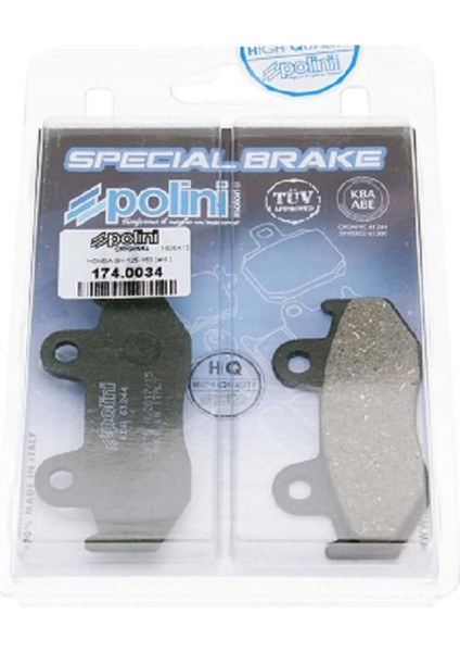 Polini 174-0034 Organik Disk Fren Balata