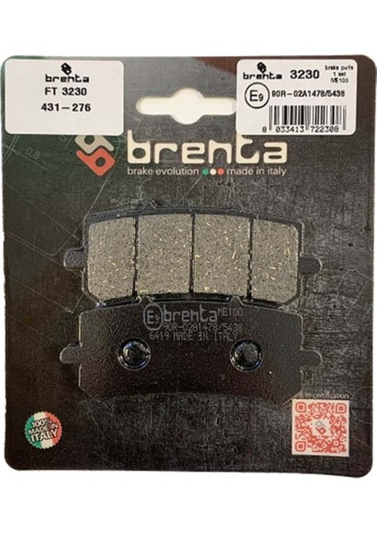 Brenta Ft 3230 Organik Disk Fren Balata