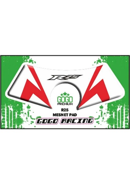 Yamaha R25 Beyaz-Kırmızı Mesnet Pad