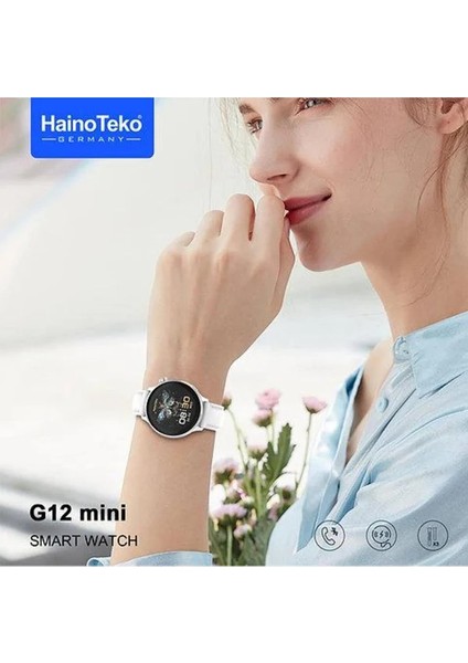 Hainoteko G12 Mini Akıllı Saat 3 Kordonlu Bayanlara Şık Tasarım Amoled Ekran Akıllı Saat modelleri