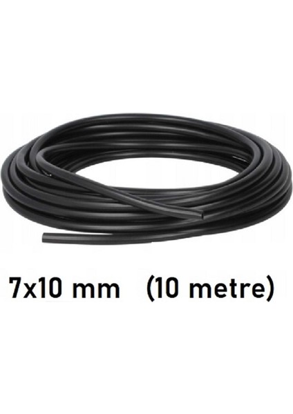 Ariete 7X10 mm 10 Metre Benzin Hortumu Siyah