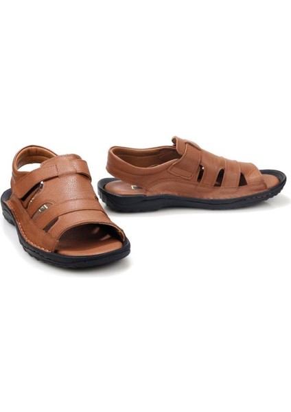 PS-33720 Erkek Ortopedik Deri Sandalet modelleri