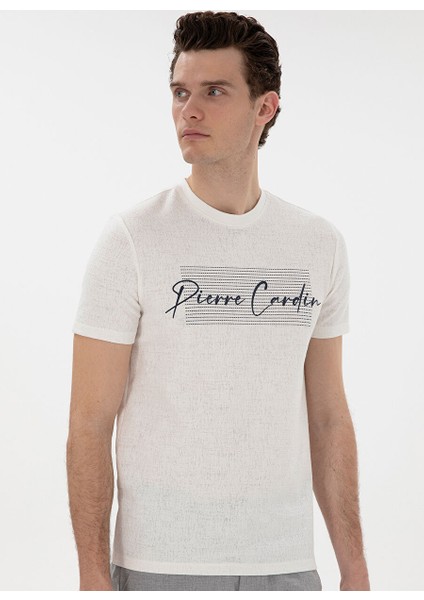 Ekru Erkek Slim Fit T-Shirt Varna modelleri