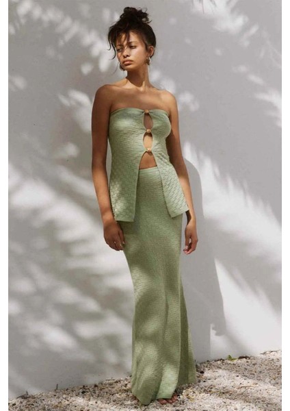 Wataya Top - Strapless, Pamuklu, Şık Tasarım ve Maxi Etekle Tamamlayıcı modelleri
