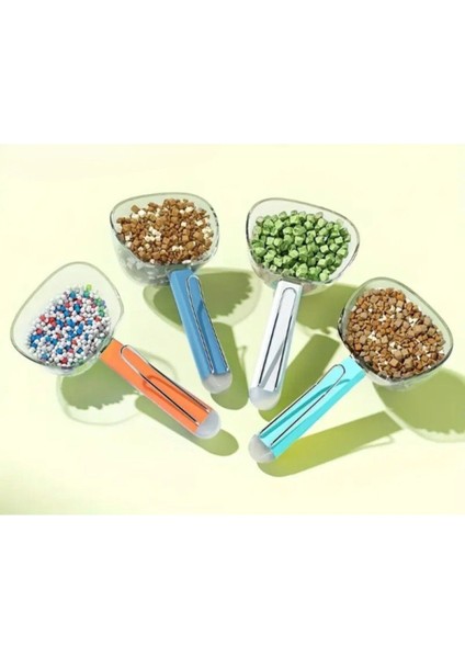Renkli Klipsli Ölçekli Evcil Hayvan Mama Kabı, Pratik ve Kullanışlı Tasarım